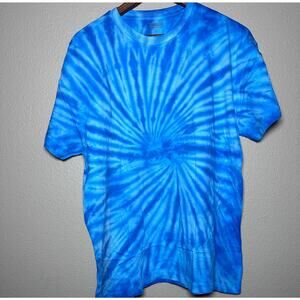 Brisco Brands 💙 “Blue Spiral Tie-Dye” Tee – Size XL
